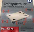 Möbelroller Holz 590x490 mm mit Bremse – 200 kg Tragkraft & PU-Rollen Transport