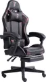 Gaming Chair im Racing-Design mit flexiblen gepolsterten Armlehnen - ergonomischer PC Gaming Stuhl in Lederoptik - Gaming Schreibtischstuhl mit ausziehbarer Fußstütze und extra Stützkissen,Farbe:Schwarz/Military -Rosa