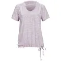 Killtec T-Shirt Lilleo WMN TSHRT F Gestreiftes, schnelltrocknendes Funktionsshirt mit verstellbarem Saum lila|rot 42 EU