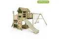 FATMOOSE Spielturm MightyMansion Move XXL Stelzenhaus mit Rutsche & Schaukel, 10 Jahre Garantie*, großes Spielhaus, großer Sandkasten