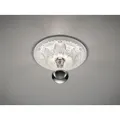 LED Stuckrosette Deckenlampe Gipsleuchte mit Ornament Design rund klein bemalbar