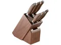 Rösle Messerblock, Walnuss, Holz, 7-teilig, Walnuss, 12.5x25.0x36.0 cm, Kochen, Küchenmesser, Messersets
