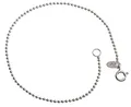 1,5mm Kugelkette Armband - echt 925 Silber, Länge 16cm