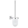 GROHE Start Cosmopolitan, Toilettenbürstenset WC (Klobürste mit Halter, Wandmontage, zum Kleben oder Bohren geeignet, Kleber separat kaufen, mit Schrauben und Dübel), chrom, 40463001