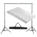 vidaXL Fotohintergrund-System 300 x 300 cm Weiß