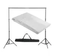 vidaXL Fotohintergrund Fotohintergrund-System 300 x 300 cm Weiß