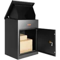 VEVOR Paketbriefkasten 44x35x58,3 cm Stahl schwarz mit Passwortschloss