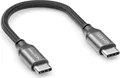 deleyCON 0,15m USB C Kabel PD3.0 (100W Schnellladekabel) Kurzes Ladekabel USB-C auf USB-C für iPhone 17 16 15 Pro Max Air Galaxy S25 S24 S23 S22 Pixel iPad Pro MacBook Air Tablets Switch PS5