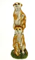 Kremers Schatzkiste Gartenfigur Erdmännchenfamilie Figur Gartenfigur 36 cm Meercat Tierfigur