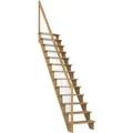 Dolle Raumspartreppe Lyon Eiche Metallgeländer 65 cm gerade FSC®
