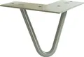 WAGNER Möbelbein HAIRPIN LEG Retro - 12 x 12 x 10 cm, Stahl, vintage, Bein schräg & Anschraubplatte - 12821701
