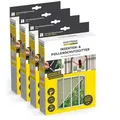 EASYmaxx Insektenschutz-Fensterrahmen Fliegengitter mit Pollenschutz 150 x 180 cm, 4er Set, (4-St) weiß 180 cm