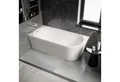 Bernstein Badewanne NORA CORNER Weiß matt 170 x 80 cm, Eckbadewanne links Acryl matt inkl Siphon halbfreistehend
