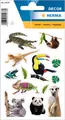 15479 Sticker für Kinder, Afrika Tiere 45 Aufkleber, Papier, matt selbstklebe...