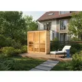 FinnTherm Gartensauna Kuuma M in Naturbelassen, 199x111cm für bis zu 3 Pers. - Naturbelassen