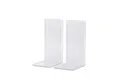 MAUL Buchstütze Registraturstütze aus Metall (2er Pack) | Bücherhalter, Organzier für Kinder, Bücher, Büro, Regal | Bücherstütze aus stabilem Metall im stilvollen Design | 14x12x24cm | Grau