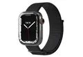 EAZY CASE Uhrenarmband Nylon Band für iWatch 10 9 8 7 6 5 4 3 2 SE Ultra, Sport Armband verstellbares Nylon Band mit Klettverschluss Schwarz