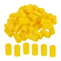 100 Stück 10mm Gummi Endkappen Cover PVC Vinyl Schrauben Gewinde Beschützer Gelb