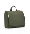 REISENTHEL® Kulturbeutel TOILETBAG XL, 4 Liter, Grün, Goldgelb, Polyester, Haken zum Aufhängen, Spiegel im Inneren, Wasserabweisend