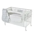 roba® Beistellbett Room Bed safe asleep®, Beistellbett inkl. Ausstattung, Sterne, grau