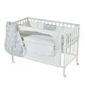 roba Room Bed 'safe asleep®', 60 x 120 cm, 'Sterne grau', inkl. Ausstattung