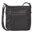 schwarze Tom Tailor Schultertasche mit langem Gurt