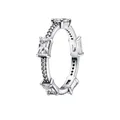 Pandora Ring Rechteckige Steine Pavé Funkelnd Silber Gr. 54 192397C01