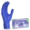 ARNOMED Einweghandschuhe Dunkelblau 100 Stück/Box, Nitrilhandschuhe M, Einmalhandschuhe, Handschuhe Einweg puderfrei, latexfreie Gummihandschuhe, Einweghandschuhe in S, M, L & XL verfügbar