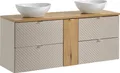 Doppelwaschtisch 140.4cm Manoa mit 4 Schubladen, Kaschmir