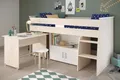 Parisot Jugendzimmer-Set Charly in Akazie und Weiß, (Komplett Set, 1-tlg., in verschiedenen Zusammenstellungen wählbar), Hochbett mit Schreibtisch