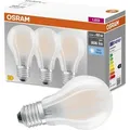 OSRAM LED BASE CLASSIC A 60 BOX Kaltweiß Filament Matt E27 Glühlampe 3er Pack