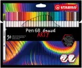 Premium-Filzstift mit Pinselspitze für variable Strichstärken - STABILO Pen 68 b