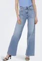 ONLY High-waist-Jeans ONLMADISON – High Waist Jeans mit weitem Bein für Komfort Abriebeffekte, casual, weit, Denim/Jeans, Eingrifftaschen