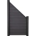 Abschlusselement GroJa Flex Stecksystem ohne Pfosten 90 x 180/90 cm anthrazit