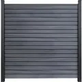 GroJa Steckzaun-Set Solid-Rhombus 180 cm x 180 cm Steingrau Co-Extrudiert