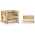 vidaXL 2-Tlg Garten-Lounge-Set aus Paletten Imprägniertes Kiefernholz 316204