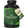 Gerstengras Kapseln - 240 Kapseln (500mg) - Hochdosiert: 3.000mg pro Tagesdosis - Vegan & Deutscher Anbau - TRUE NATURE®