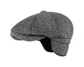 Sporty Flat Cap Winter Flat Cap Schirmmütze mit Ohrenklappen Herren Schiebermütze