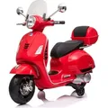 Elektro Vespa GT für Kinder - 7,2V Batterie - 3 bis 6 Jahre - mit Kofferraum - Rot - Rot