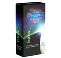 Pasante Kondome Glow (leuchtende Kondome mit grünem Leuchteffekt) Packung mit, 12 St., Leuchtkondome, fluoreszierend, leuchten im Dunkeln