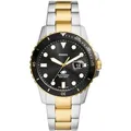 Fossil Quarzuhr FOSSIL BLUE FS6031, Armbanduhr, Herrenuhr, Datum, Edelstahlarmband, bis 10 bar wasserdicht silberfarben