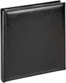 walther design Fotoalbum schwarz 28 x 30,5 cm Kunstleder mit umlaufende Steppnaht, Deluxe FA-386-B