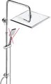 JOHO Duschset ohne Armatur, Chrom Duschstangeset Duschsaeuleset, Regendusche 