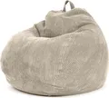 Green Bean® Indoor Sitzsack "Scoop" 90x110cm mit EPS Perlen Füllung - Cordstoff kuschelig, weich, waschbar - Beige
