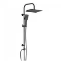 Schütte Duschsystem Mallorca, schwarz matt, ohne Armatur, Maße Regendusche 32 x 20 cm