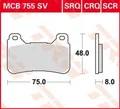 Bremsbelag für Honda CB 1000 R SC60A Bj. 2009 TRW Lucas MCB755SCR