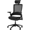 Ergotopia Bürostuhl NextBack, RGONB-S, schwarz, Stoff/Netz, mit Kopfstütze, belastbar bis 125 kg