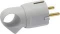 LEGRAND Schutzkontakt-Stecker Knickschutz mit Ausziehhilfe grau