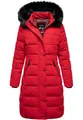 REPUBLIX Damen Gefütterte Dicke Winter Jacke Mantel Parka mit Kapuze RJ-8019 Rot 3XL