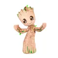 Mattel Marvel Plüschfigur, Tanzender Groot, englischsprachiges Kuscheltier, ca. 33 cm groß mit Geräuschen, Sätzen, Musik und Tanzbewegungen, JDW97